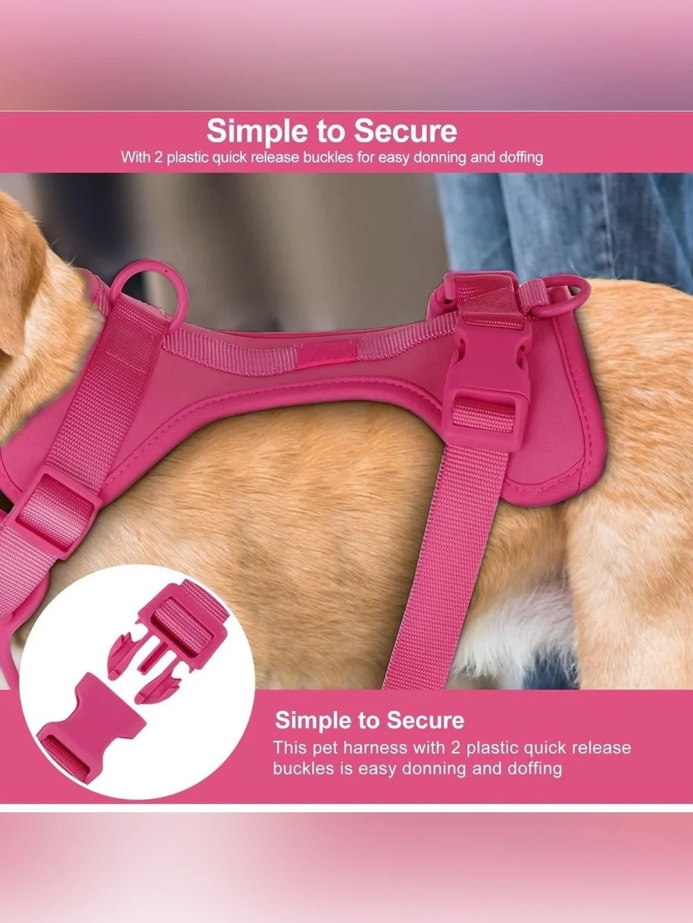 Wisedog No Pull Lightweight Dog Vest Harness with Soft and Comfortable Cushion,